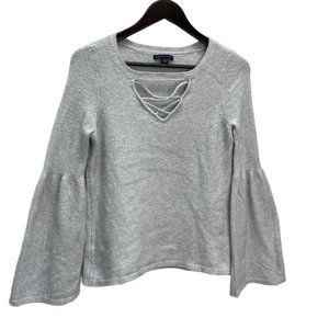 𝅺American Eagle💙Blue Bell Sleeve Pullover Sweater Size S